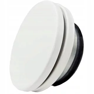 DEVELOPER PRÍVODU VZDUCHU, BIELY 125mm, ŠKANDINÁVSKÝ PLOCHÝ